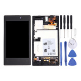 Display Lcd+painel De Toque Com Moldura Para Nokia Lumia 520