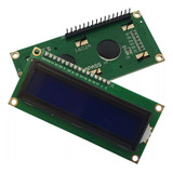 Display Tela Lcd 16x2 1602 Backlight Azul Com Pino Soldado