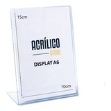 Display Transparente Tipo L A6 Vertical (10x15cm)