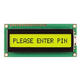 Displays Lcd 16x1 Backlight Led Yellow-green