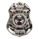  Distintivo Policial Metal Broche Acessório Fantasia Police