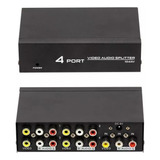 Distribuidor Rca Audio Video Composto 1x4 Splitter Av