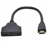 Divisor Extensor Splitter Hdmi Macho Para 2 Cabos Fêmeas 1x2