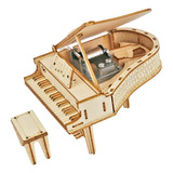 Diy Brinquedo Piano Caixa De Música 3d Estilo A