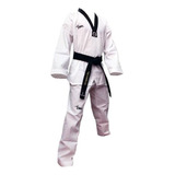 Dobok Canelado Branco Canelado Adulto Homologado Cbtkd - Mkl