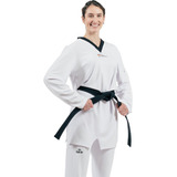 Dobok Daedo Taekwondo Jogos Olímpico Paris Gola Preta Wt 
