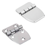 Dobradiça Em Aço Inox 2mm 5 Furos Com Capa De Acabemento Modelo Sofisticado Lanchas Barcos Iates Portas Janelas Guarda Roupas Armarios Racks Estantes Painel De Tv Seavix