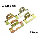 Dobradiça Porta De Armário E Guarda Roupa Antigo C/ Aba 5mm