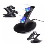 Dock Station Carregador 2 Controle Ps4 Dockstation Led Azul