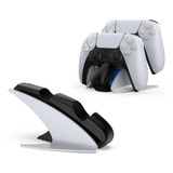 Dock Station Carregador Duplo Para Controle Ps5 Com Luz Led Cor Branco 5v