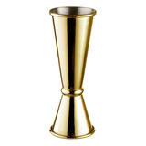 Dosador Duplo Para Bebidas Inox - Dourado - 30/60ml