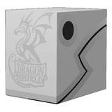 Double Shell Ashen White Branco Deck Box Dragon Shield