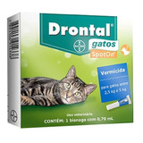 Drontal Spot On 0,70 Ml Gatos 2,5 A 5 Kg Profender Bayer