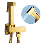 Ducha Higiênica De Banheiro Luxo Quadrada Metal Dourada Aço Inoxidável 304 Yesop Y-488