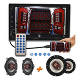 Dvd 2din Multimidia Bt Usb + Alto Falante Bravox 6 E 5 Pole