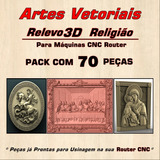Dvd Artes Vetoriais Relevo 3d Religião Router Cnc 70 Peças 