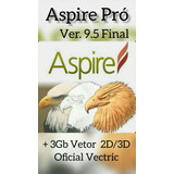  Dvd Aspire 9.5 Para Máquinas Cnc + Pacote De Vetor 2d E 3d
