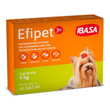 Efipet 3+ Cães Até 4kg C/ 1 Pipeta 0,67ml