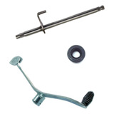Eixo Cambio Marcha+ Pedal + Retentor Biz 100 Ks 1998 A 2005