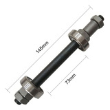 Eixo Traseiro 145mm Furado P/ Blocagem De Cubo C/ Rolam Bike