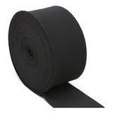 Elástico De 8cm Preto Tradicional - Rolo Com 10 Metros