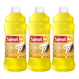 Eliminador Odores Citronela Linha Pet Sanol Dog 2 Litros 3un