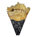 Embalagem Caixa Crepe Francês Cone Crepe Tapioca 250pçs Linha Black