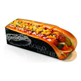 Embalagem Caixinha Mini Hot Dog Cachorro Quente 150un Preto