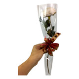Embalagem Para Flor Botão C/ Rosa - Transparente