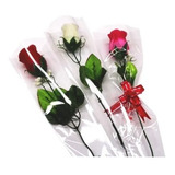 Embalagens Para Botão Flor-rosas -transp. 38cm - 100uni.