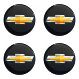 Emblema Adesivo Resinado 48mm 04 Peças Chevrolet Calota Roda