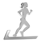 Emblema Alto Relevo 3d Em Abs Corrida Feminino - Pequeno