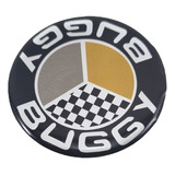 Emblema Calota Roda Buggy - Dourado/verde/azul - Kit 4 Peças