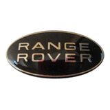 Emblema Range Rover Preto Com Letras Cromadas 8,5cm X 4,5cm