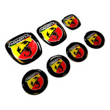 Emblemas Adesivos Fiat Abarth Roda Frontal Traseiro Volante