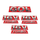 Emblemas Gol 16v Turbo + Laterais 16v Turbo - G3 Geração 3