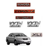 Emblemas Toyota Corolla Xli Automatic Vvti Com 02 Vvt-i Flex