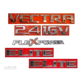 Emblemas Vectra 2.4 16v Flex + Laterais Elite - 2006 À 2009