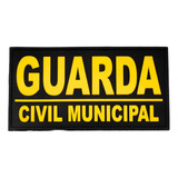 Emborrachado Costas Guarda Civil Municipal Preto/amarelo