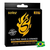 Encordoamento De Contrabaixo Solez Slb627 6 Cordas 0.027