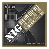 Encordoamento Flat Liso Para Guitarra Nig .013 /.056 Ngf-813