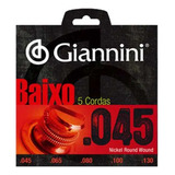 Encordoamento Para Baixo De 5 Cordas Giannini 045 Geebrs5