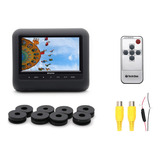 Encosto De Cabeça Tech One Com Monitor Lcd Tela 7 12v Preto