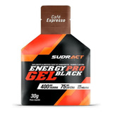 Energypro Gel Black - Carboidrato Cafeína/taurina Sudract Sabor Café Expresso