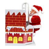 Enfeite De Estatueta De Natal Do Papai Noel Com Chaminé De E