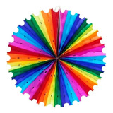 Enfeite Junino 5 Círculo Fiorata Leque Papel 30cm São João