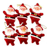 Enfeite P/ Árvore Natal Mini Bonecos Papai Noel Com 12un Cor Vermelho Papai Noel Decoração De Arvore De Natal
