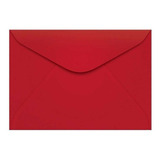 Envelope Carta Liso Color Plus 114x162mm Kit Com 50 Unidades Cor Vermelho