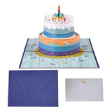 Envelope De Cartão Comemorativo Pop-up 3d Cake Card Para A Q