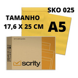 Envelope Saco Kraft Ouro Sko 025 A5 - 17 X 25 Cm - 100 Un Amarelo